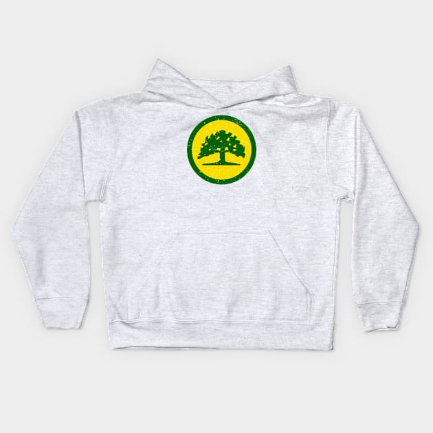 Retro Oakland California Flag // Vintage Oakland Grunge Emblem Kids Hoodie by Now Boarding